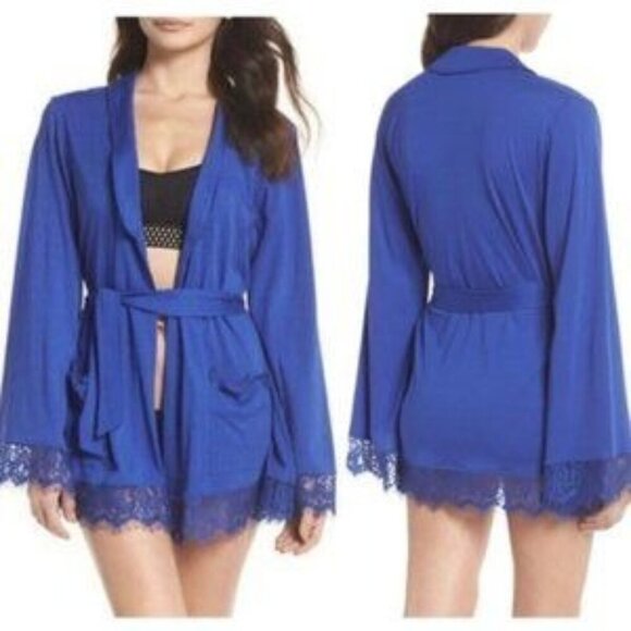 Free People Sweetest Things Blue Robe - Picture 1 of 7